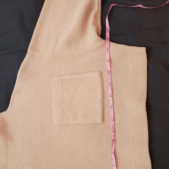 Oak + Fort tan coloured cropped teddy sweater - Picture 3 of 6